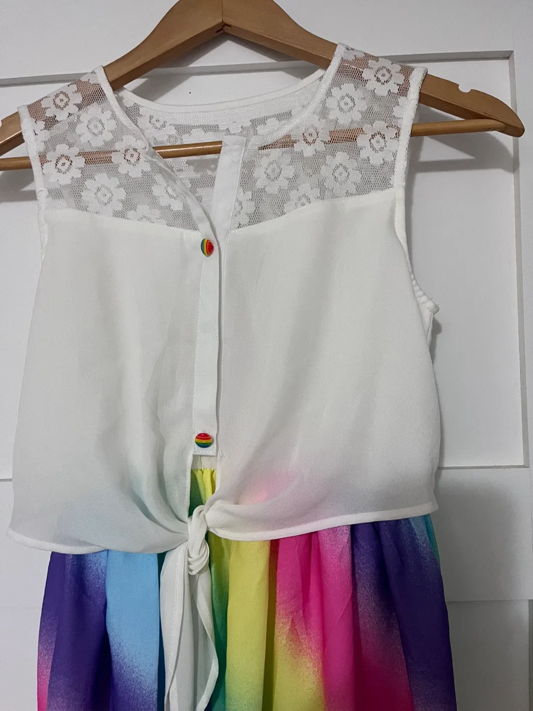 Sunny Fashion Rainbow Dress - Size 12 image indicator(4)