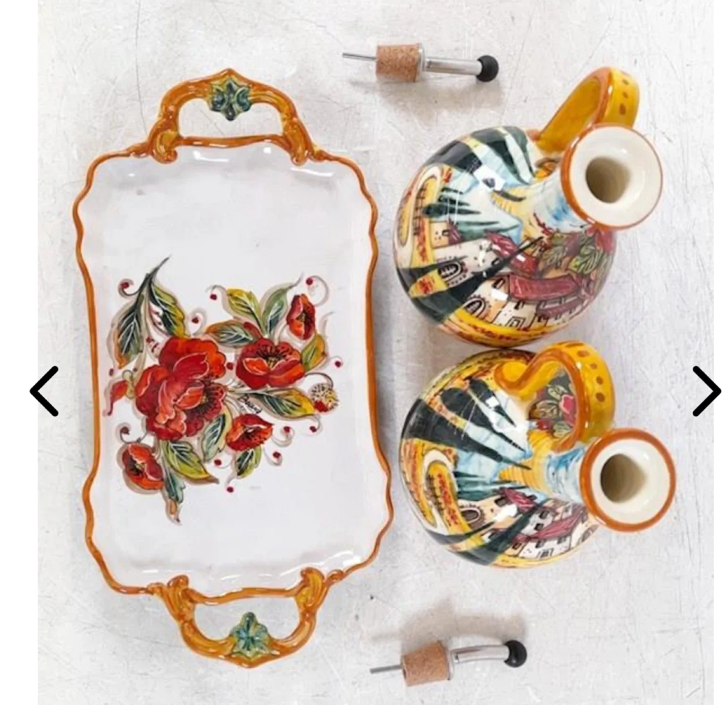 Piccadilly Italian Ceramic Oil/Vinegar Cruets