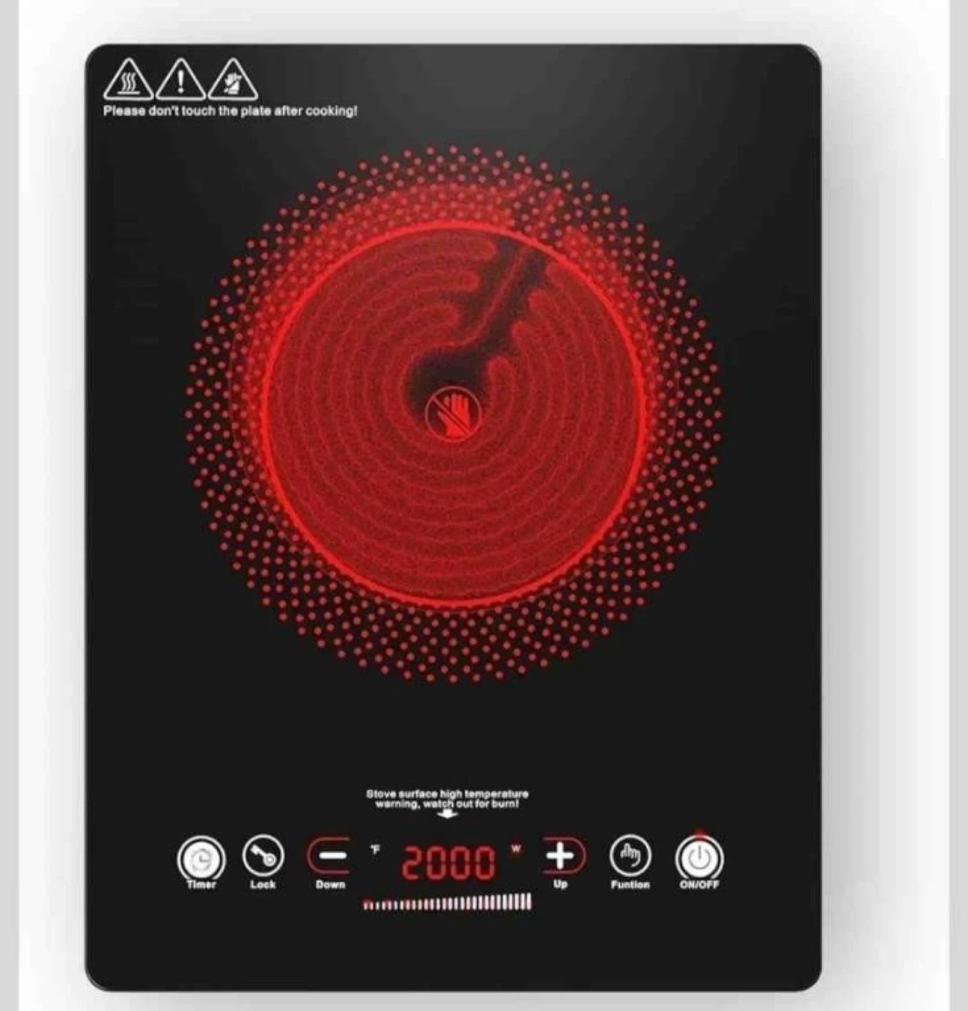 VBGK Portable Electric Cooktop - Single Burner