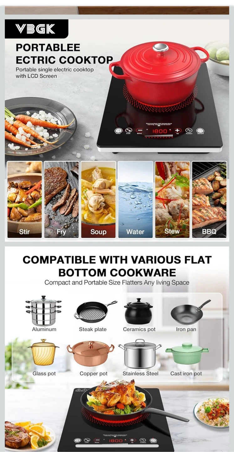 VBGK Portable Electric Cooktop - Single Burner - photo 3