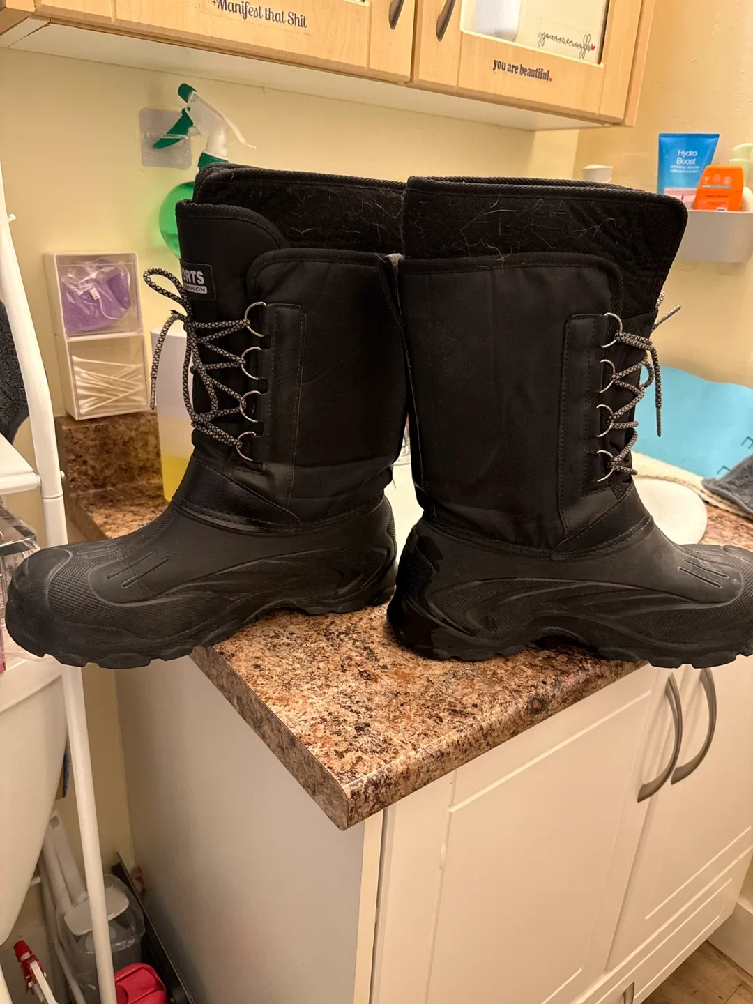 Sports Fashion Black Winter Boots Men’s Size 11 image indicator(2)