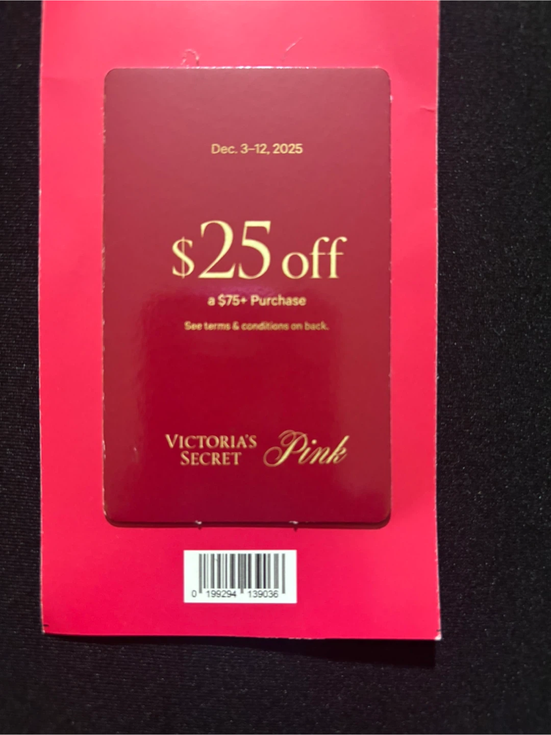 Victoria's Secret Pink $25 Off Coupon - Exp 2025 - photo 2
