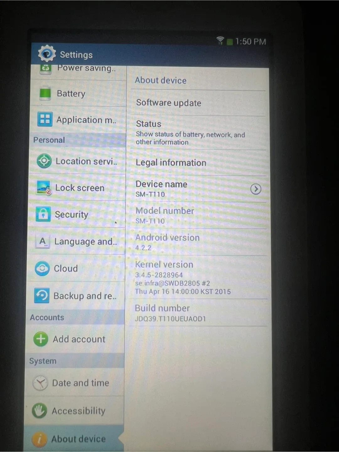 For sale Samsung Galaxy Tab 8 gb and power cord image indicator(6)