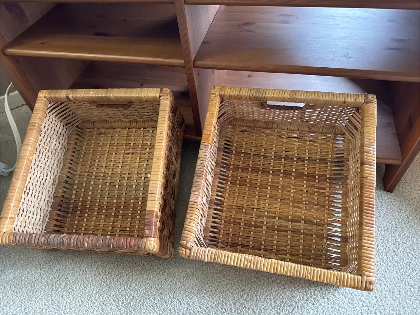 Wooden TV Stand with Shelves image indicator(4)