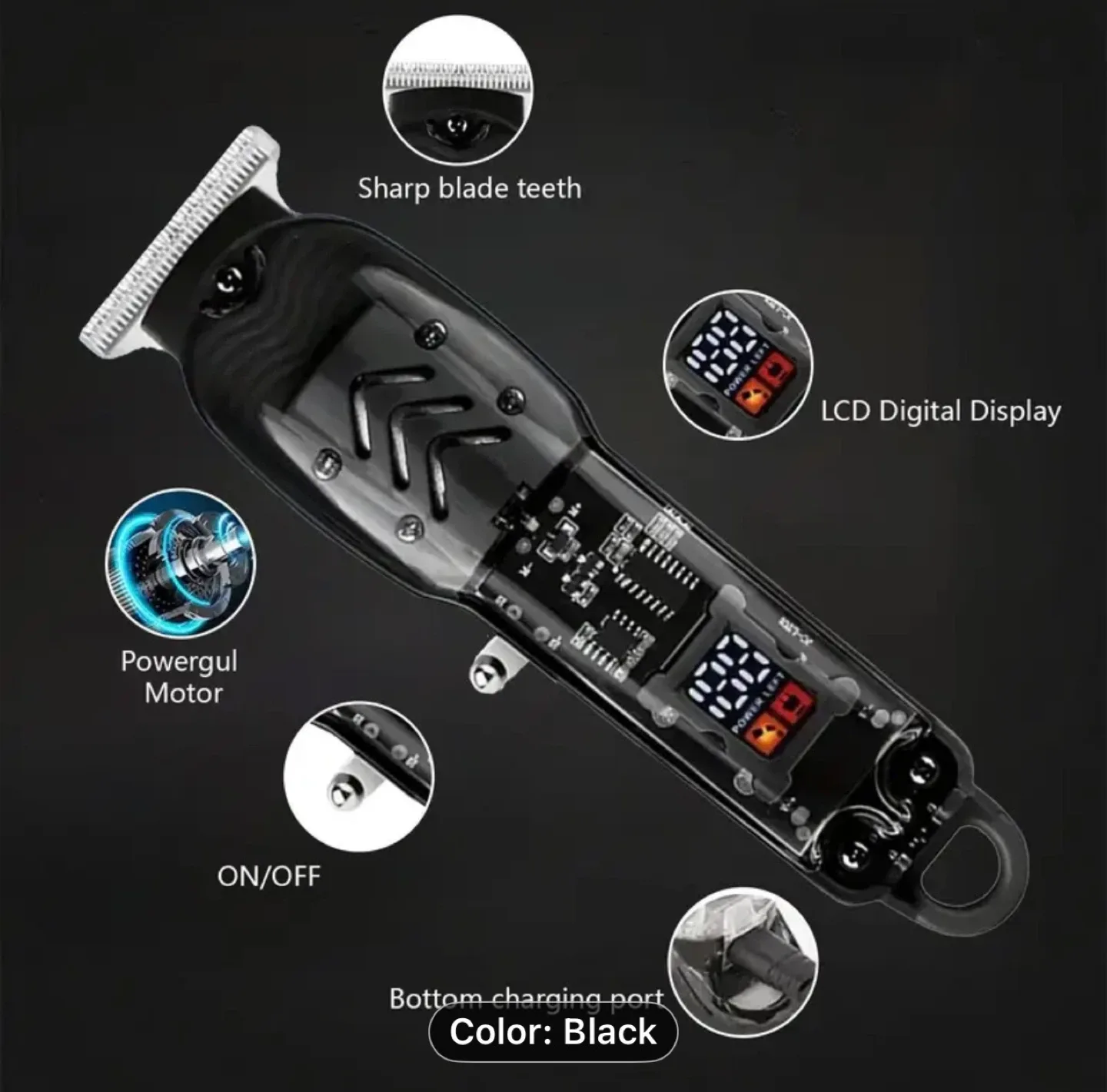 2pcs Cordless Hair Clipper & Beard Trimmer Set image indicator(4)