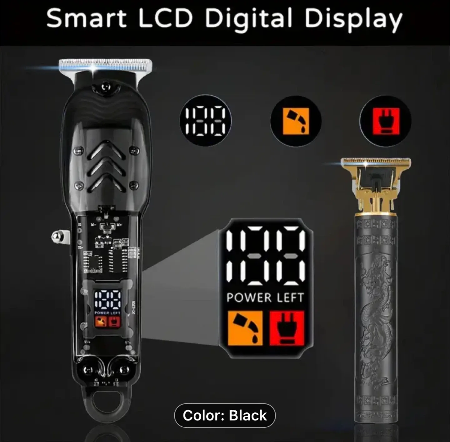 2pcs Cordless Hair Clipper & Beard Trimmer Set image indicator(9)