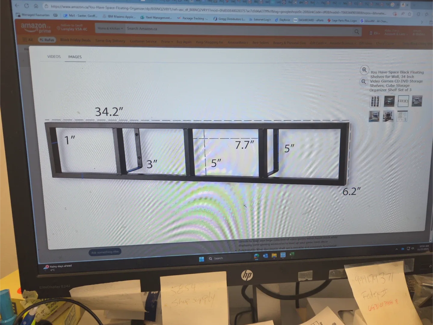 Space Black Floating Shelves 34 Inch image indicator(2)