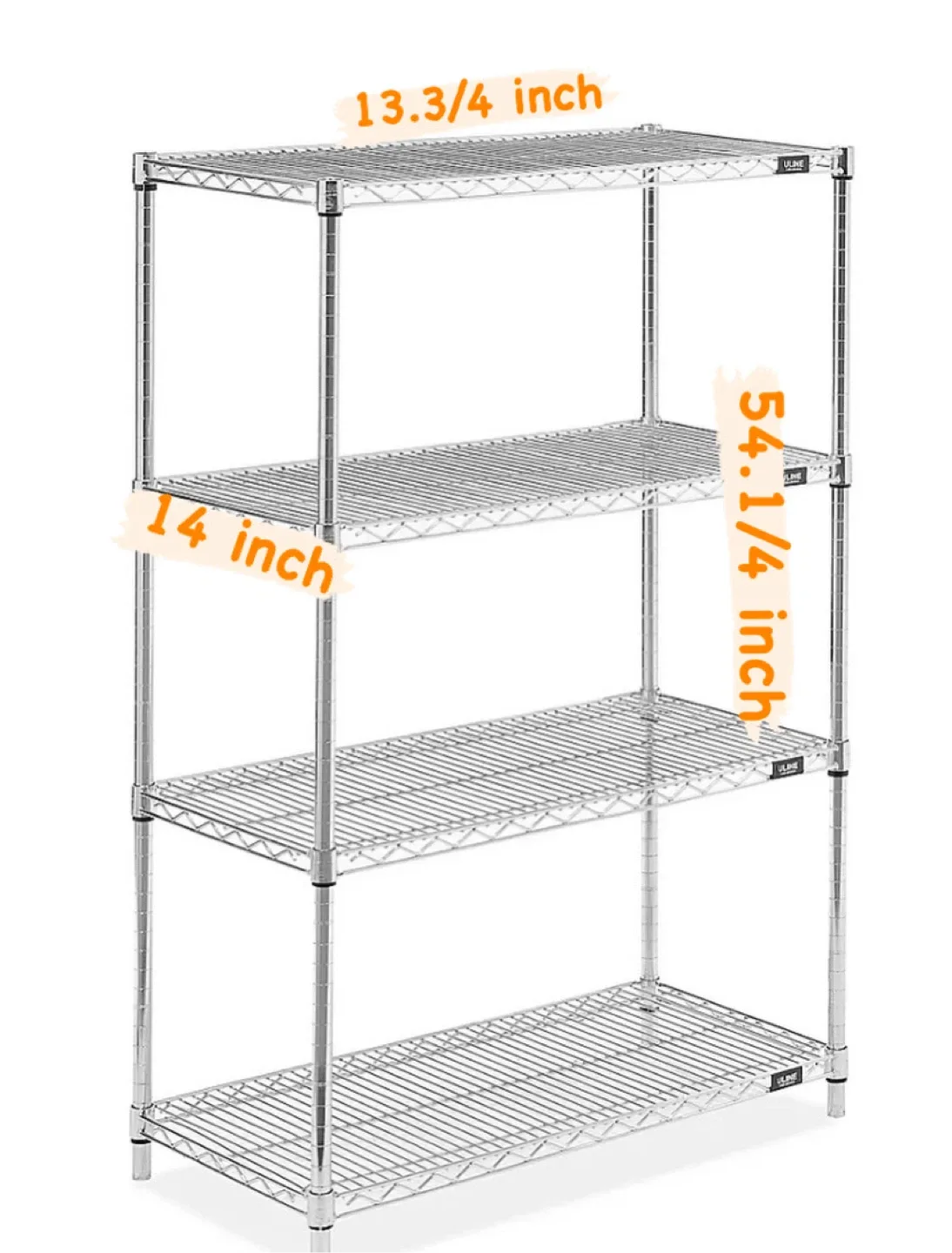 4-Tier Chrome Wire Shelving Unit image indicator(3)