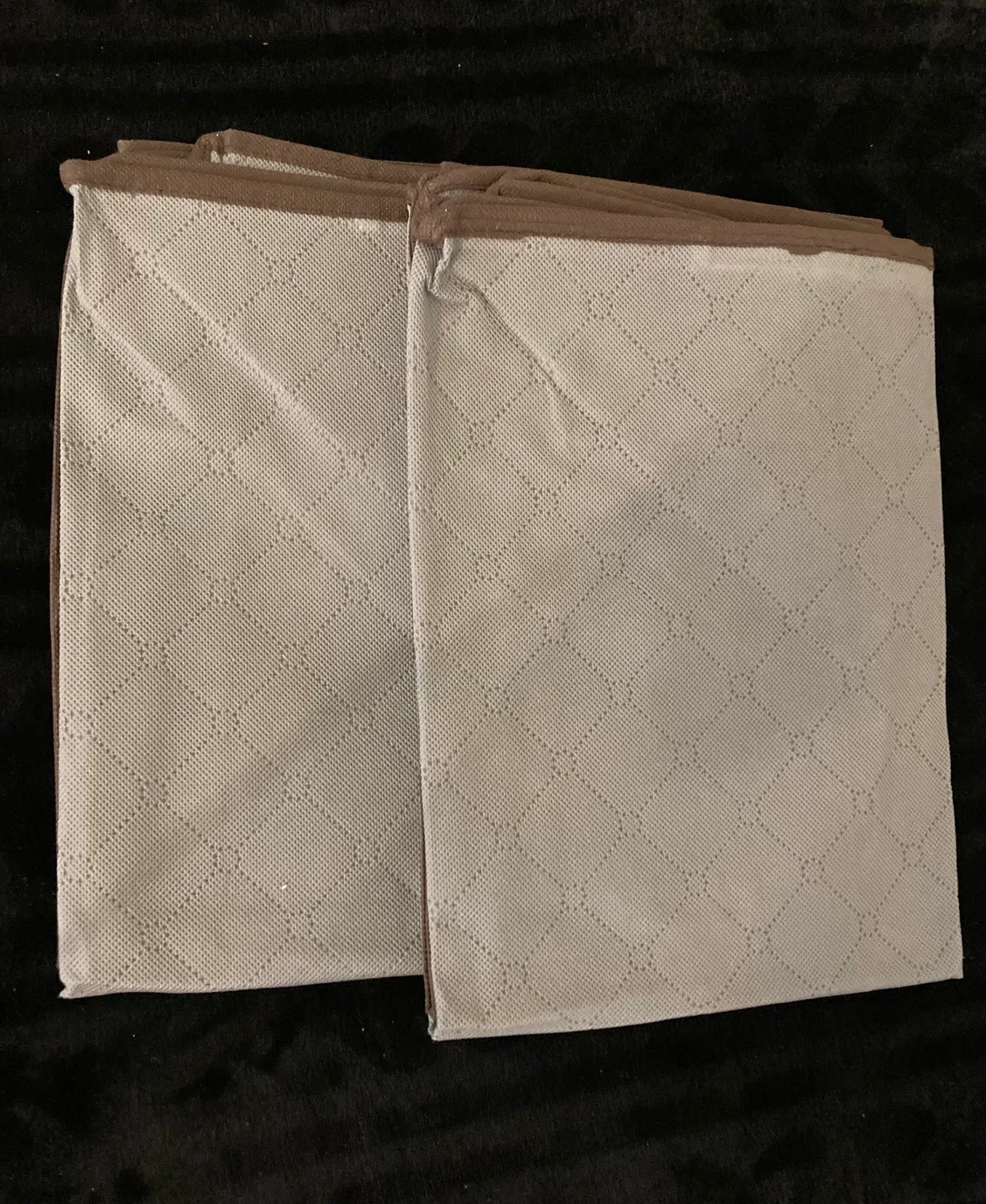 2 new Foldable Clothes Storage Bags - Gray/Brown image indicator(2)