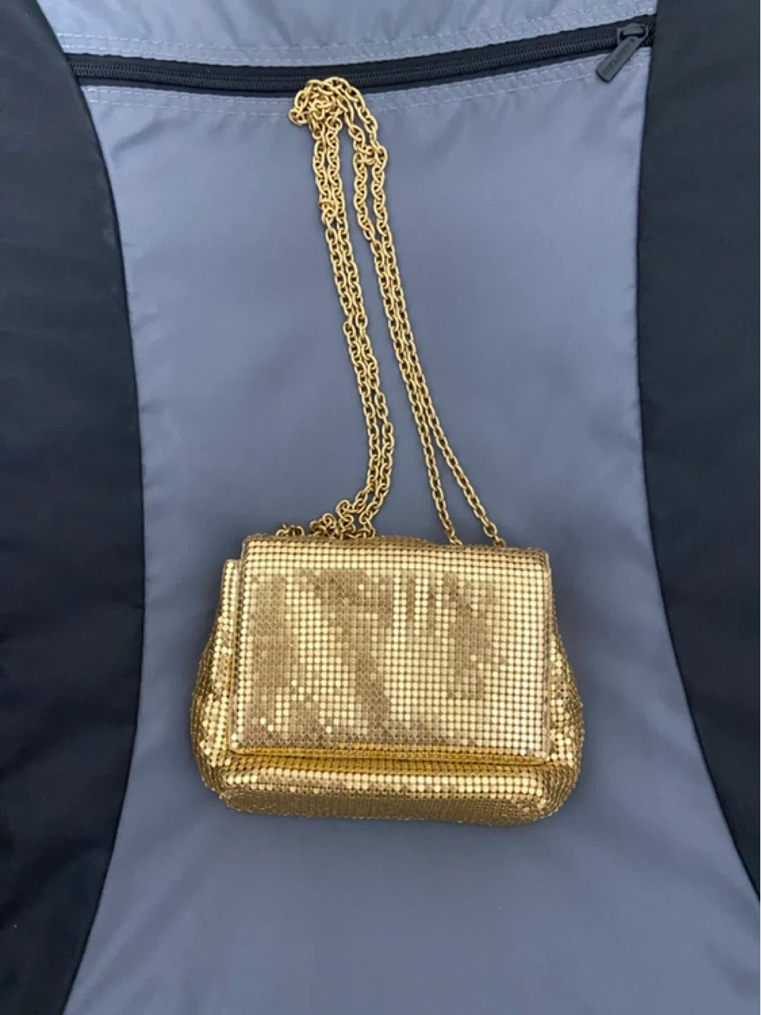 BCBGMAXAZRIA Gold Mesh Chain Bag