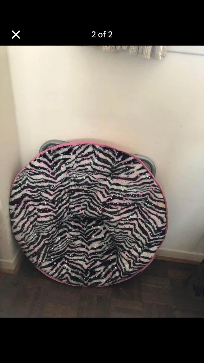 Zebra Print Saucer Chair
