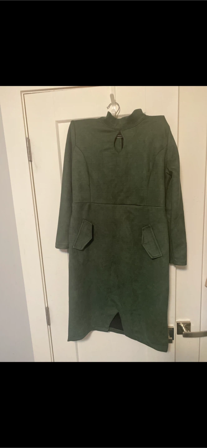 Green Classy Winter Dress - photo 4