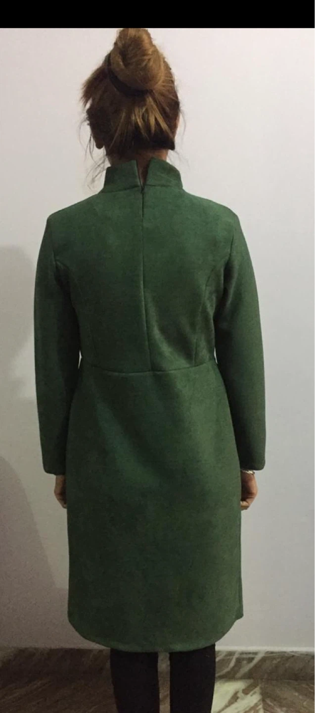 Green Classy Winter Dress - photo 3