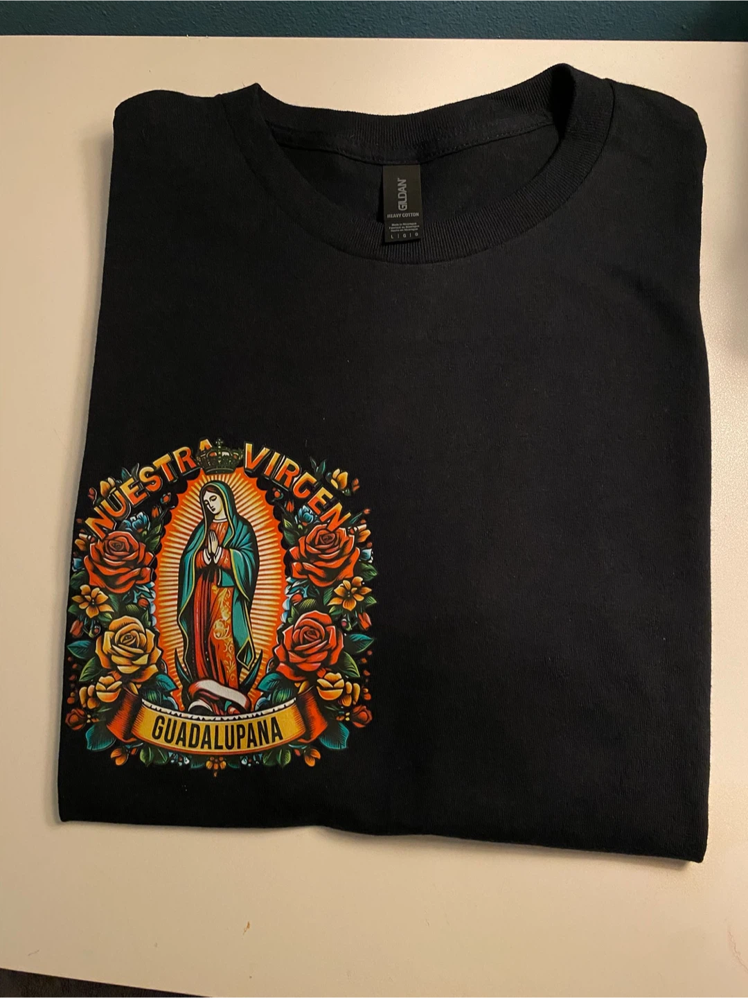 Gildan Heavy Cotton Nuestra Virgen Guadalupe T-Shirt - L - photo 2