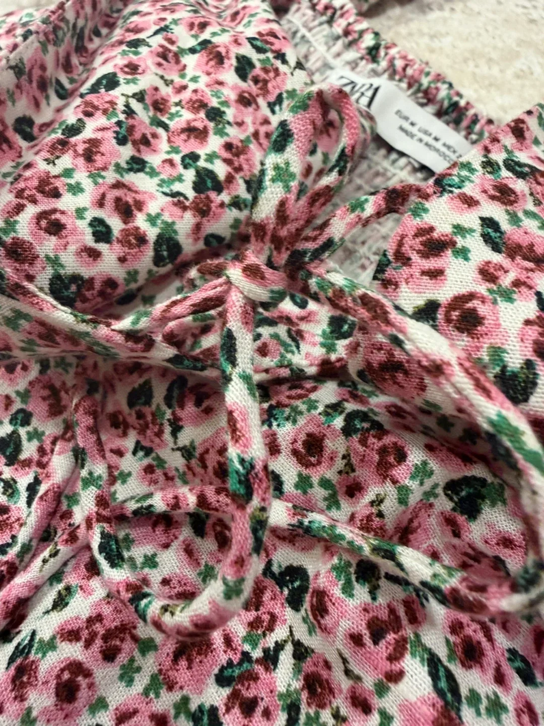 Zara Floral Print Mini Dress size M image indicator(4)