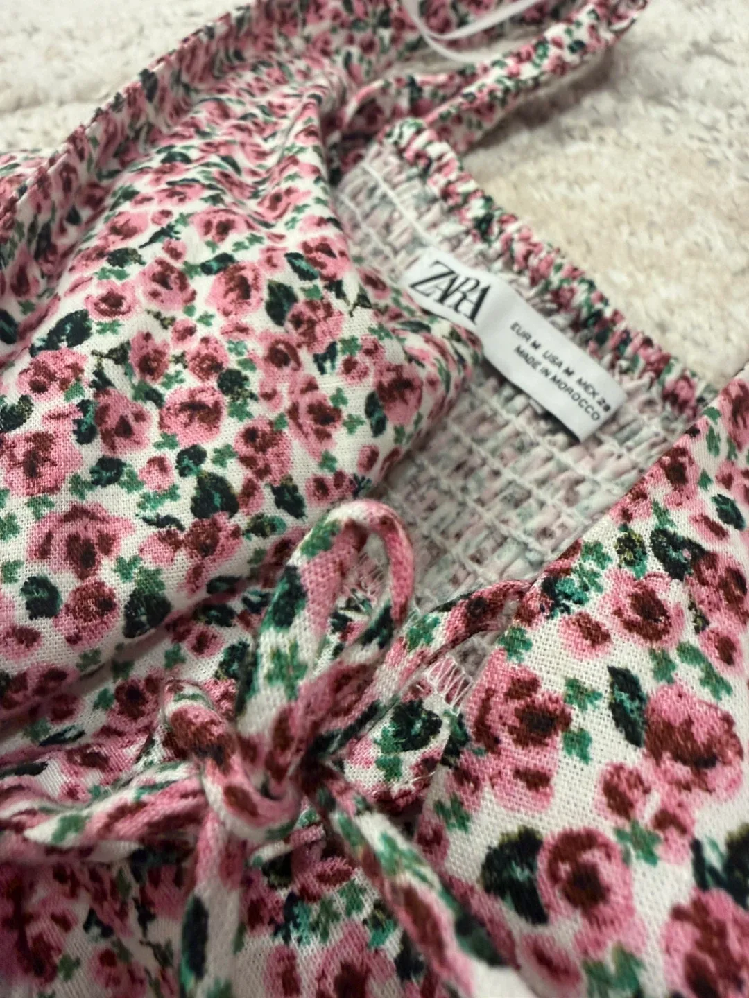 Zara Floral Print Mini Dress size M image indicator(6)