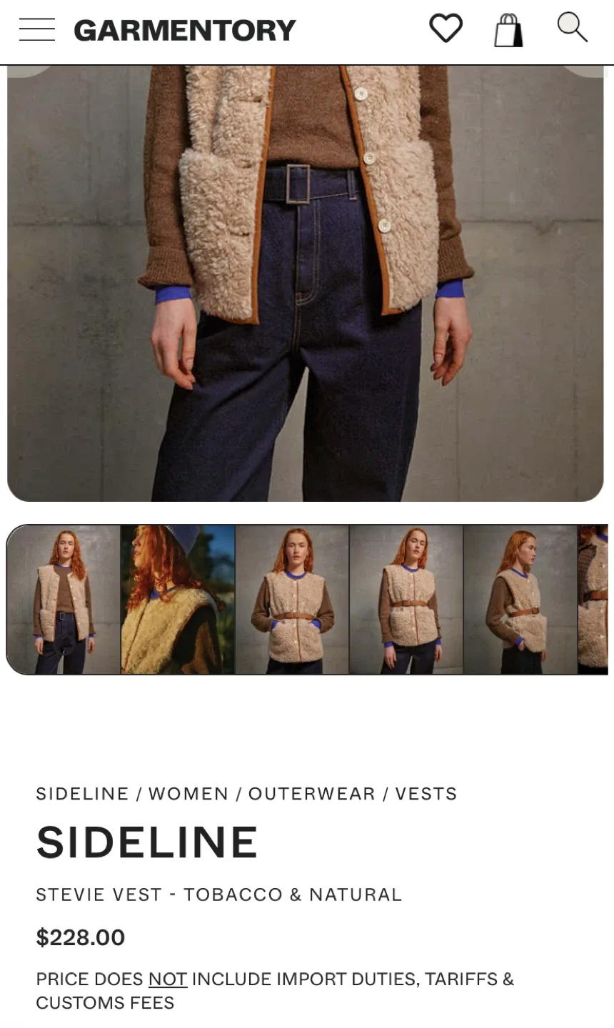 Wool Sherpa Reversible Vest (XS/S) image indicator(6)