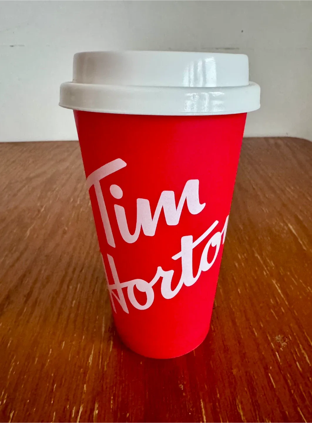 Tim Hortons Red Plastic Cup