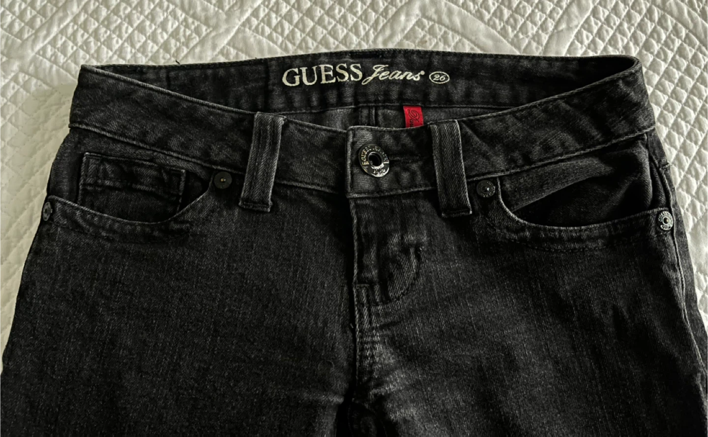 Vintage Guess Black Low Rise Skinny Jeans