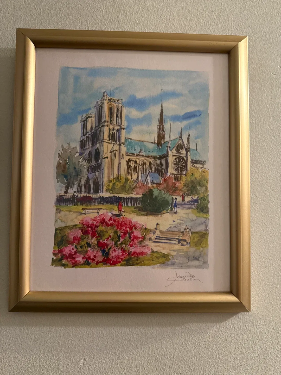 Framed Watercolor Painting