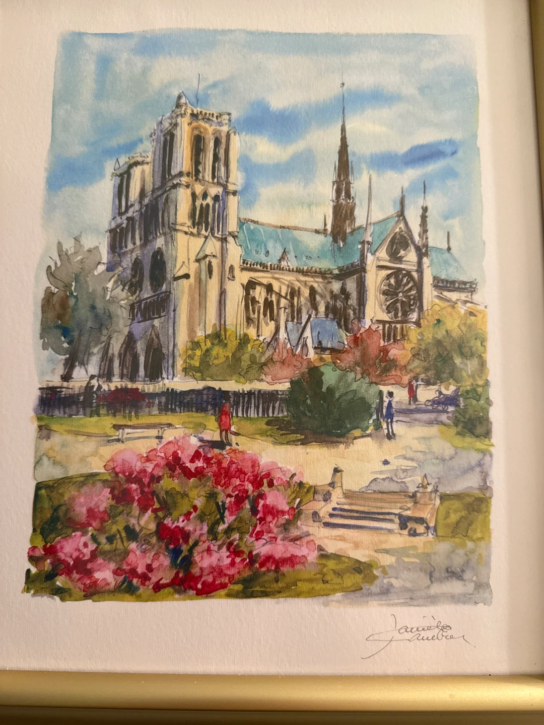 Framed Watercolor Painting - photo 3