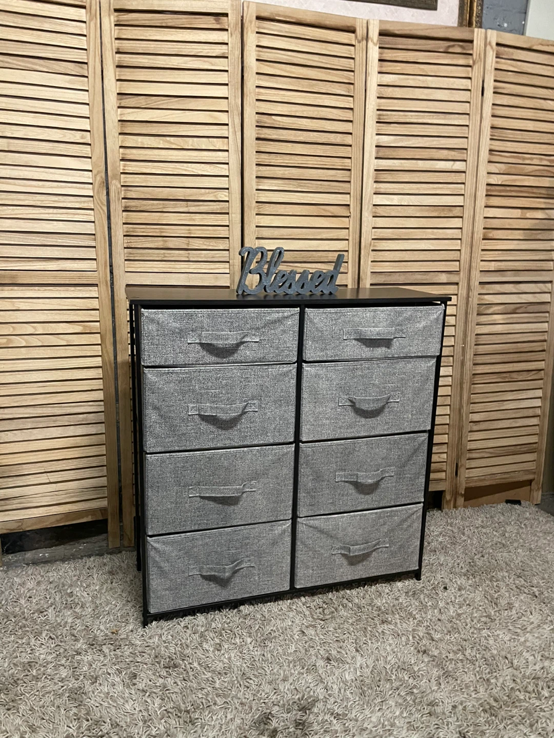 8-Drawer Gray Fabric Dresser - photo 3