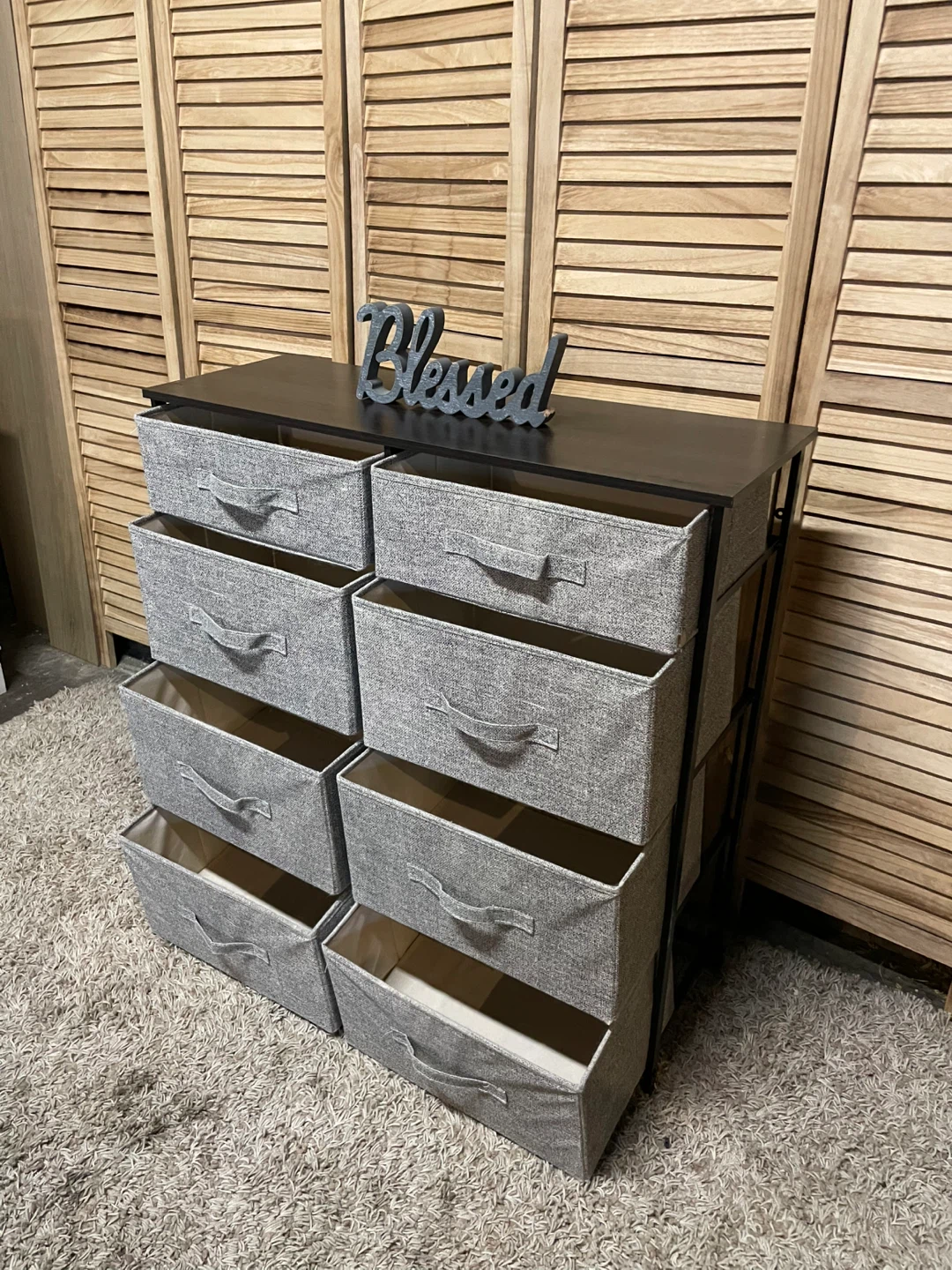 8-Drawer Gray Fabric Dresser - photo 2