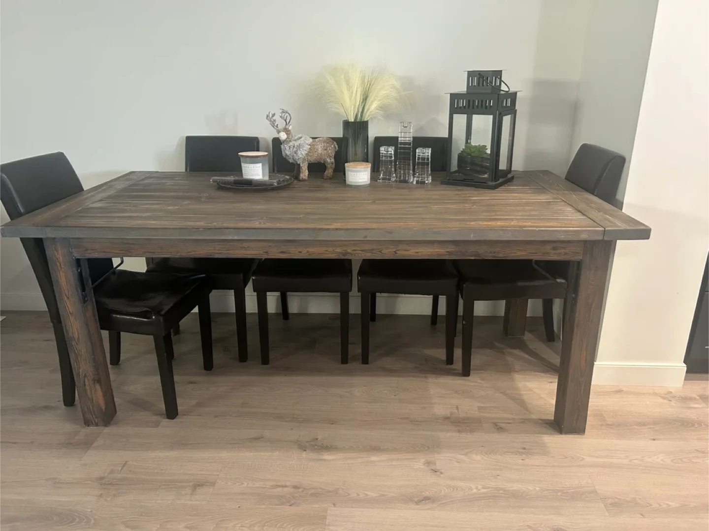 Rustic farmhouse Wooden Dining Table free chairs and delivery