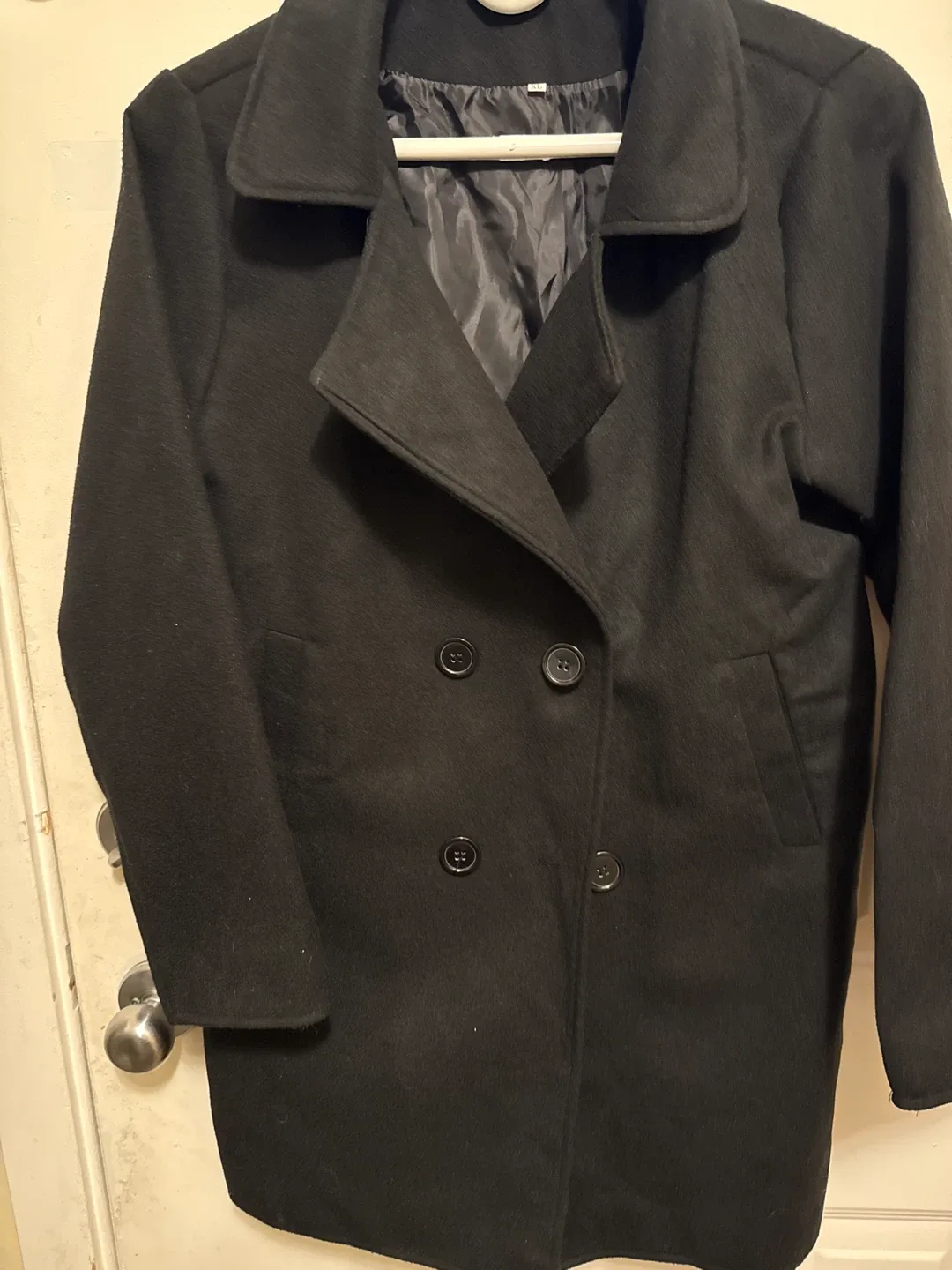 Black Wool Blend Coat image indicator(2)