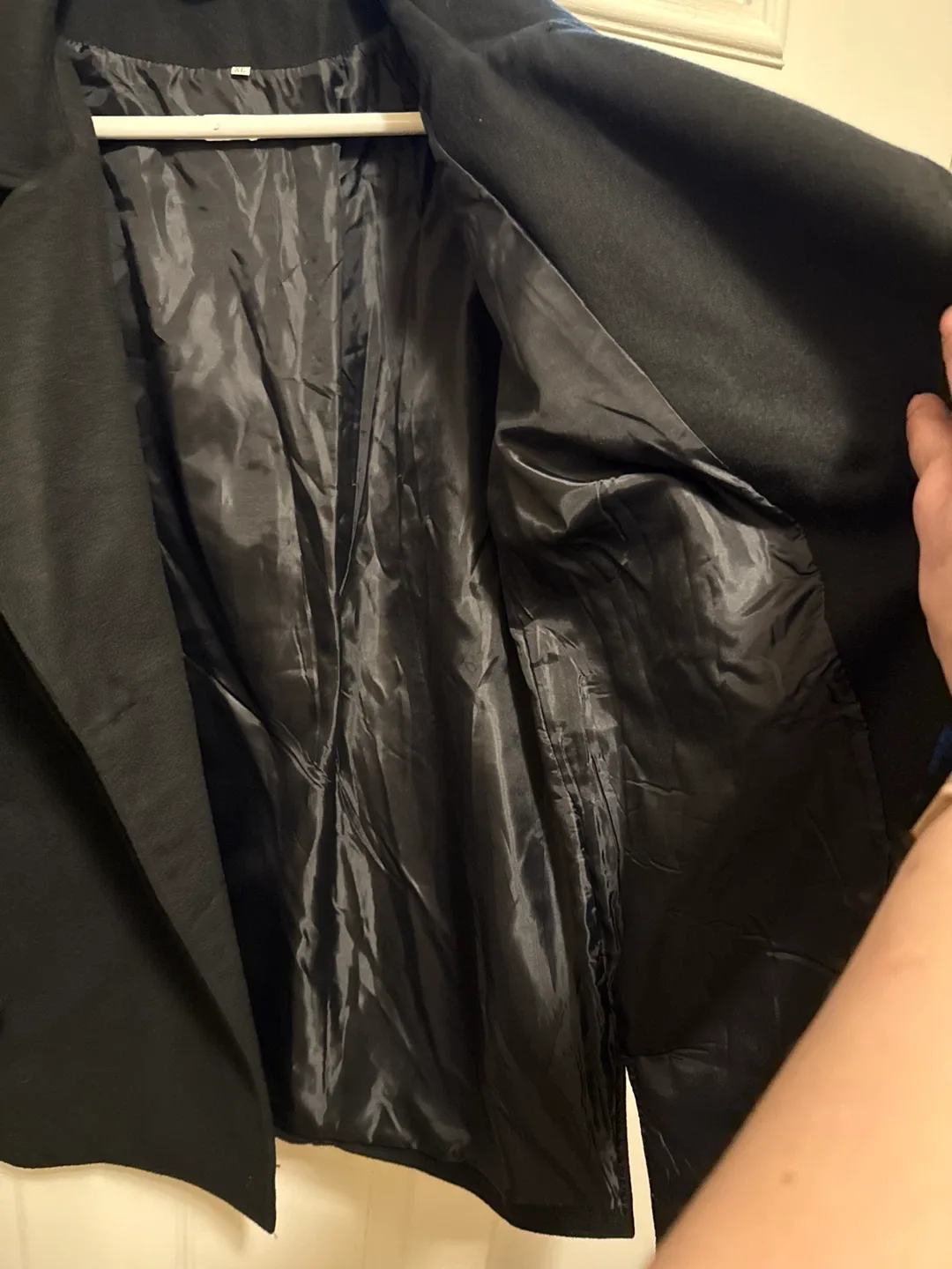 Black Wool Blend Coat image indicator(4)