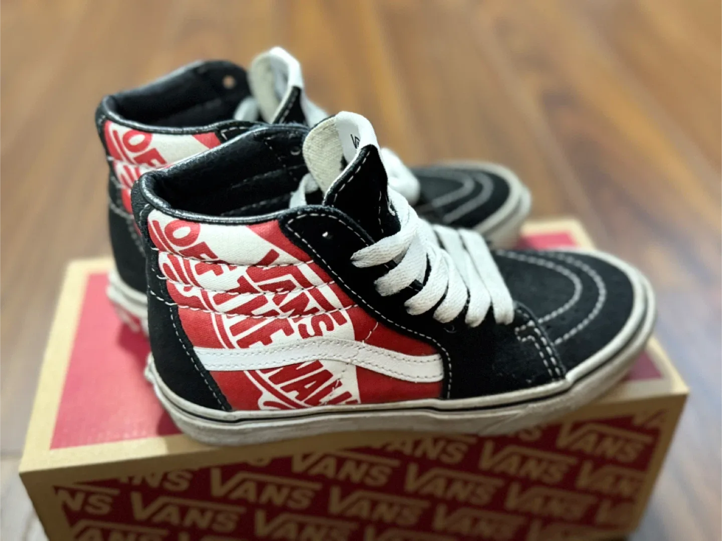 Vans Sk8-Hi Red/Black Kids Shoes