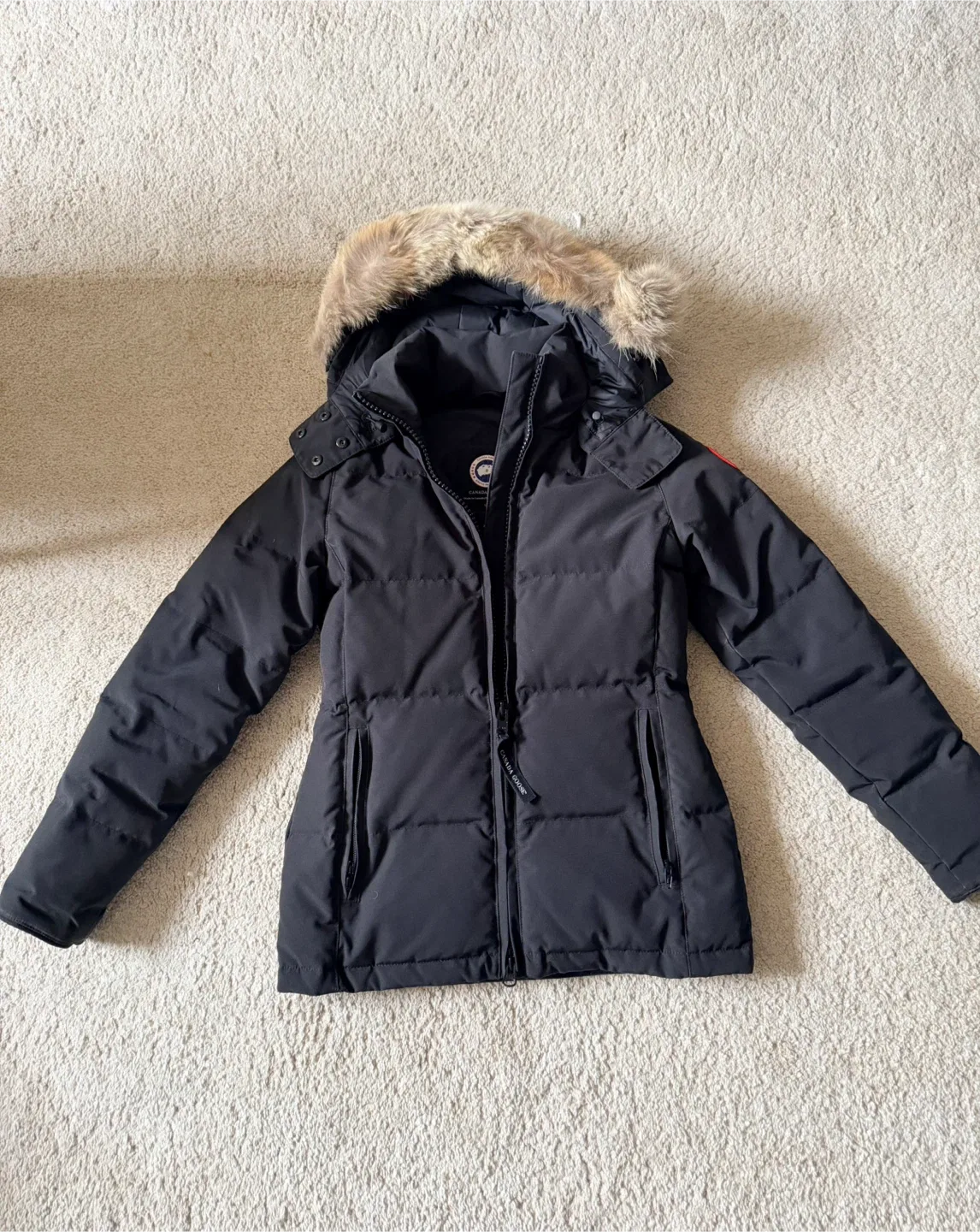 Canada Goose Women’s Chelsea Parka Heritage, Black, Size XS