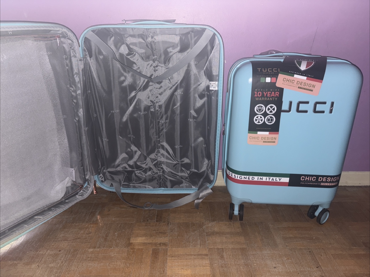 Tucci Chic Design Luggage Set - Light Blue - photo 2