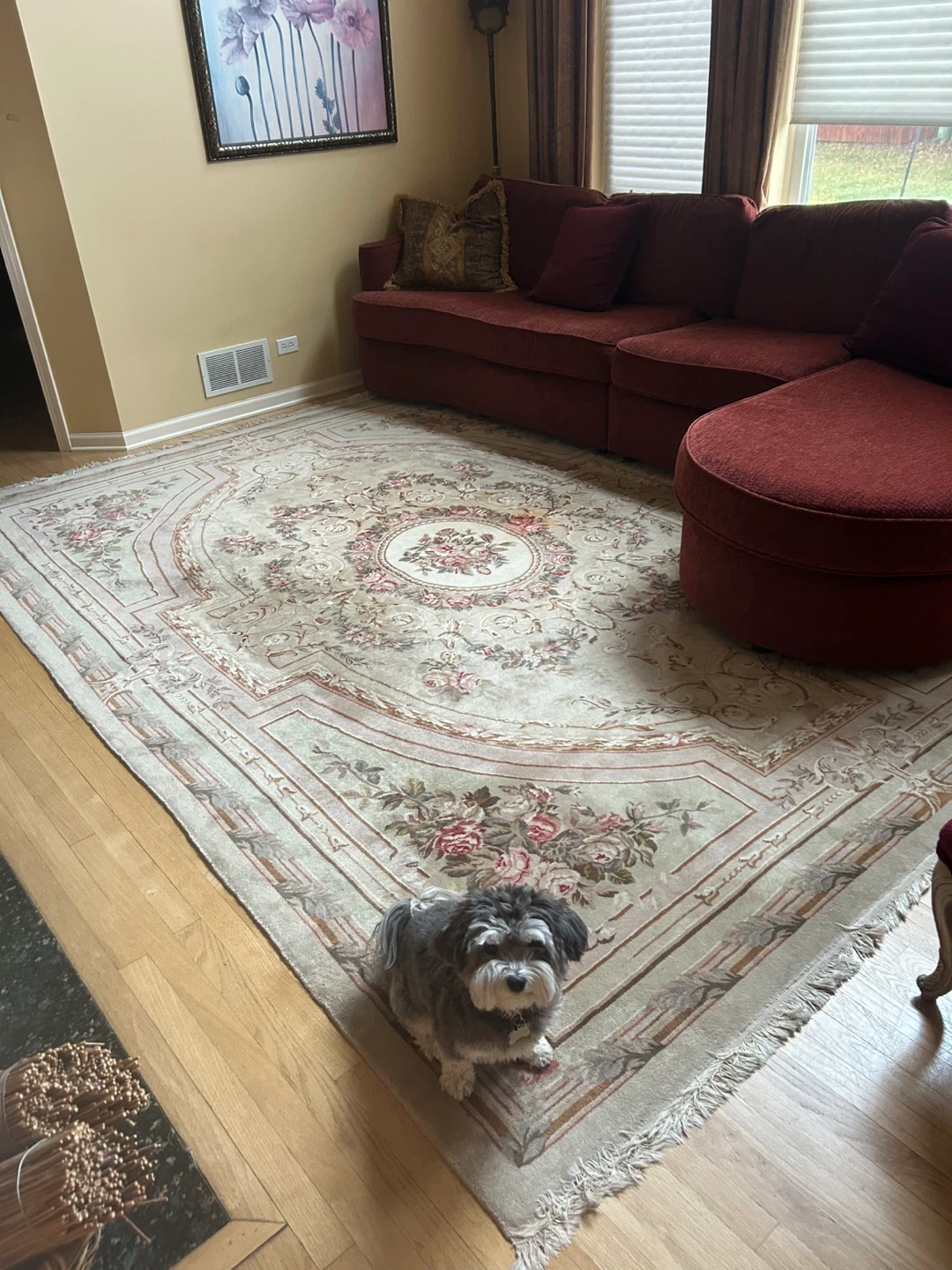 Large Vintage Floral Rug