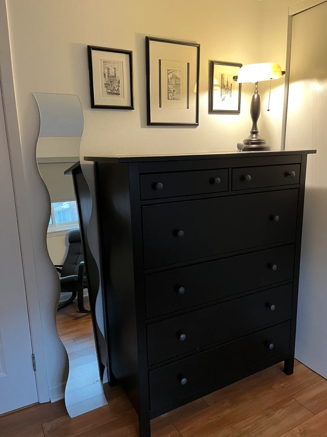 IKEA KRABB wavy mirror