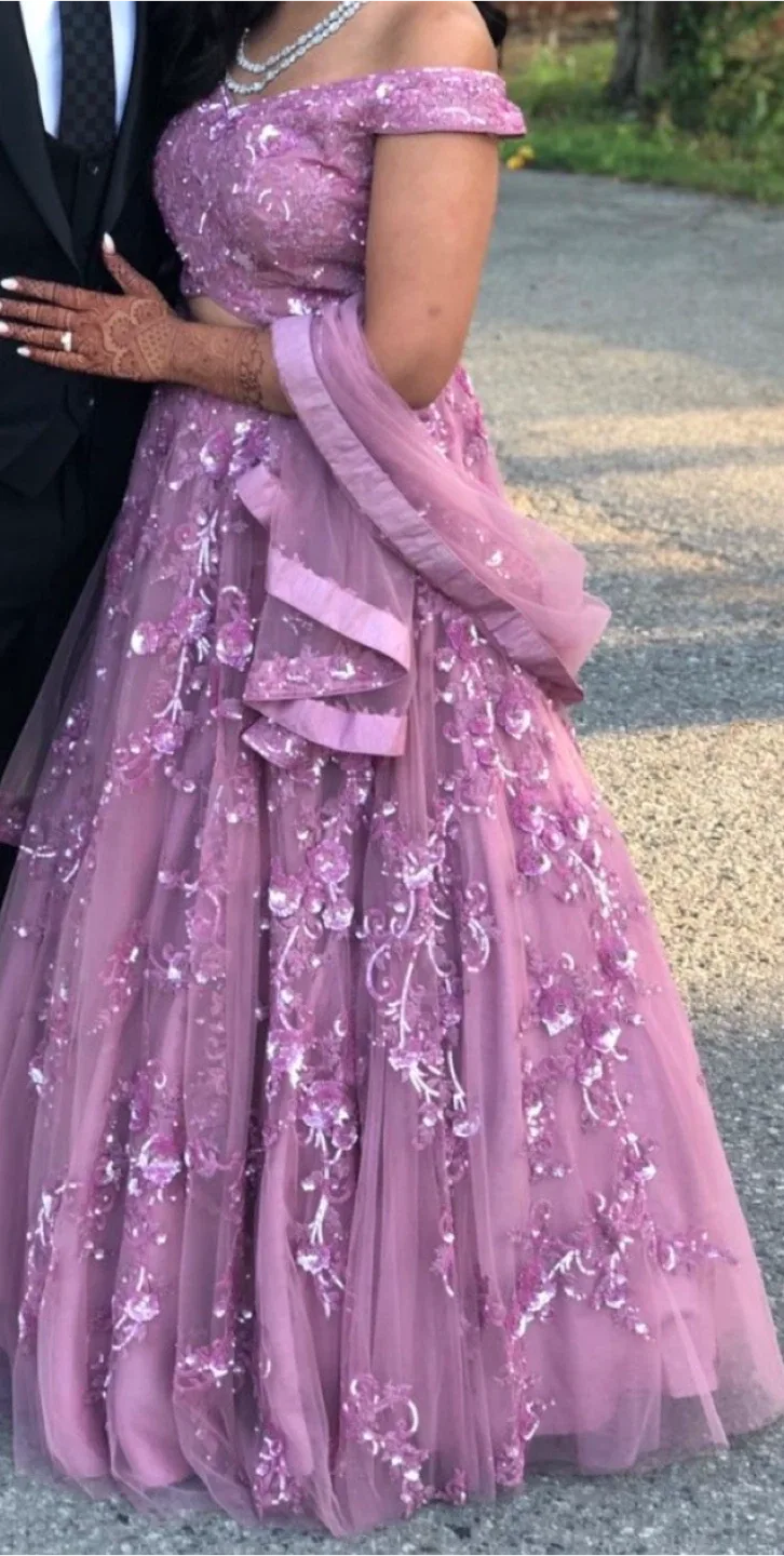 Purple Wedding Reception Lehenga Set Vivah Collections