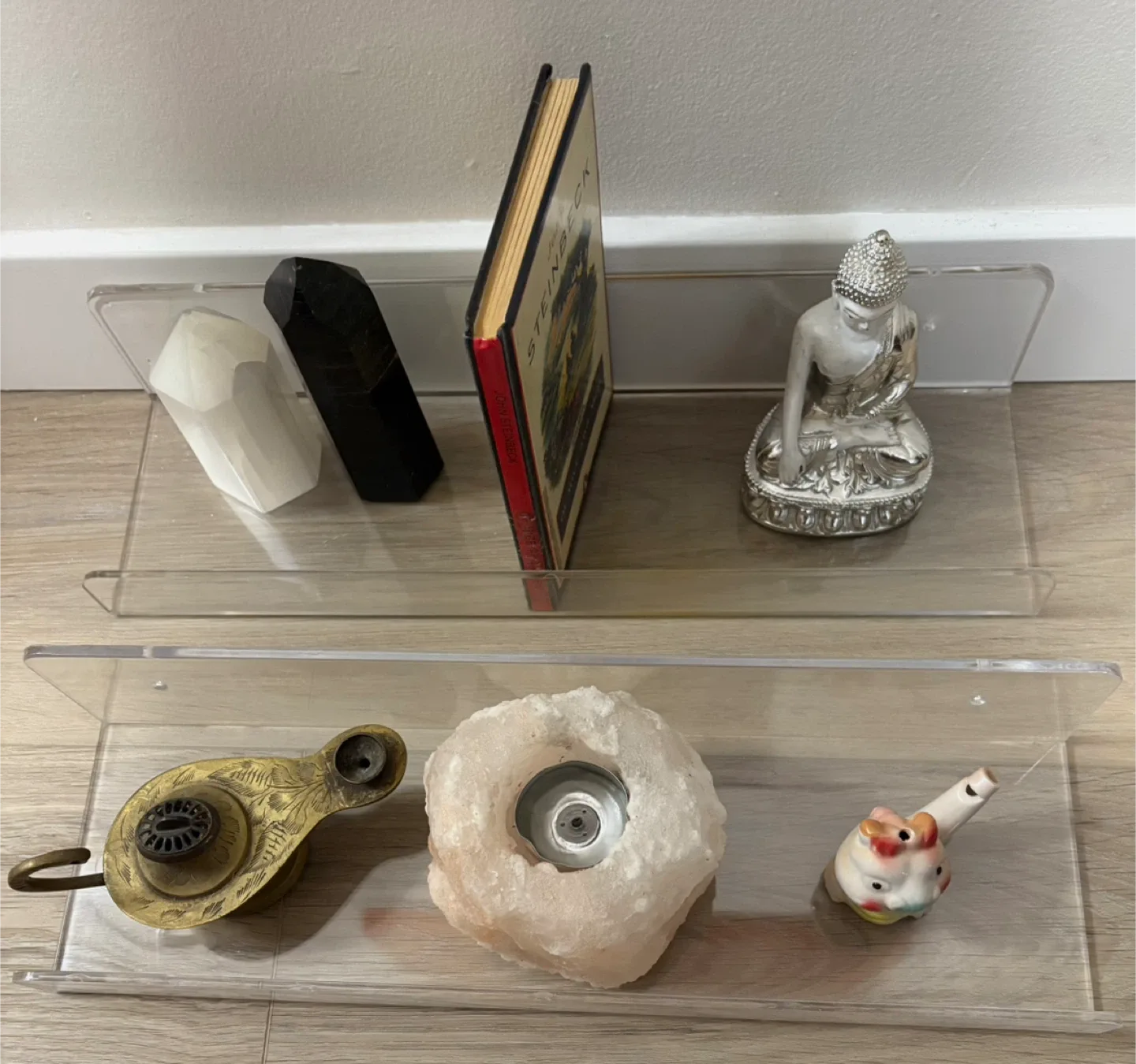 15” Acrylic wall mount shelves X 2