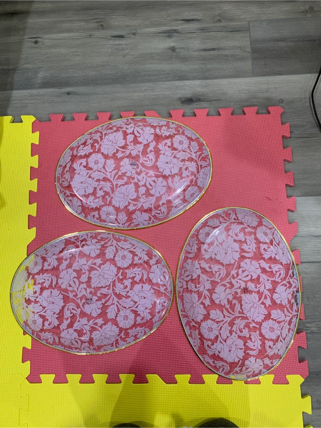 Floral Patterned Serving Platters (Set of 3)
