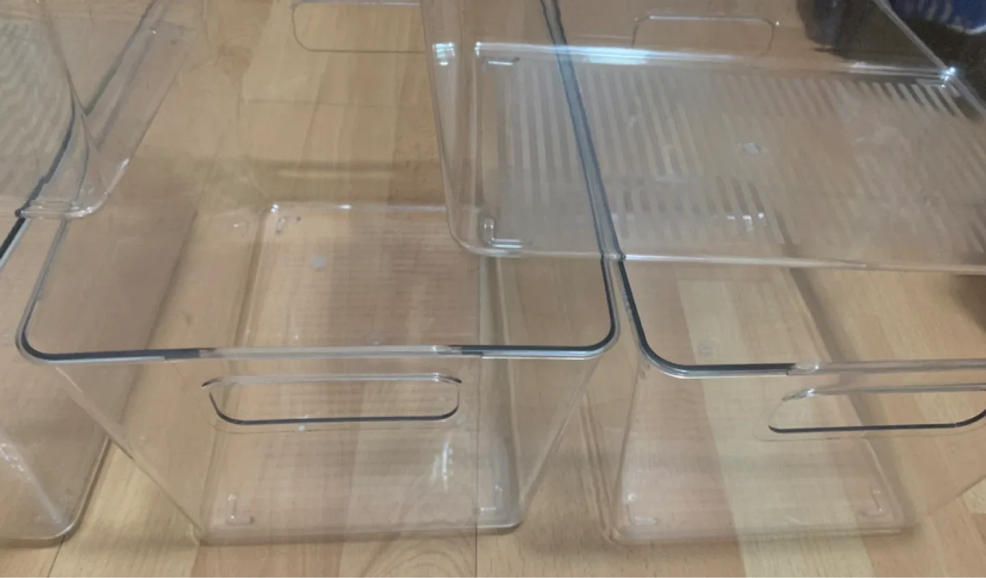 Clear Plastic Storage Bins with Handles ,5 pcs image indicator(2)