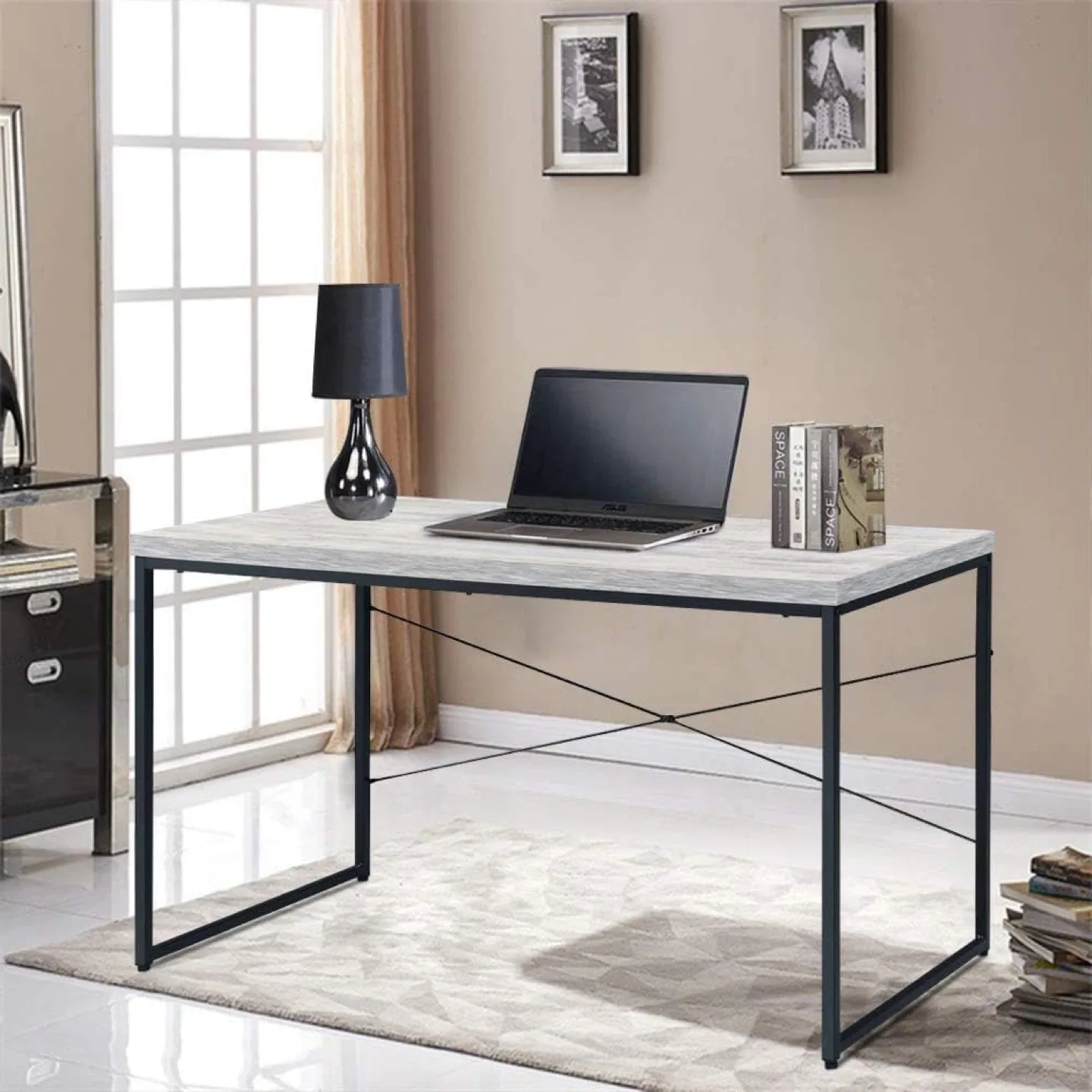 Whitewash Desk - 47 inch