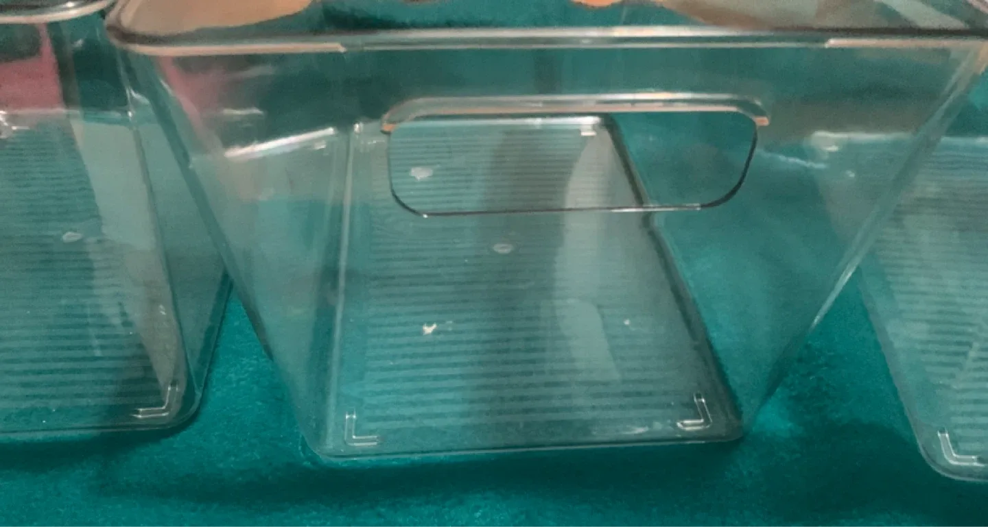 Clear Plastic Storage Bins with Handles ,5 pcs image indicator(4)