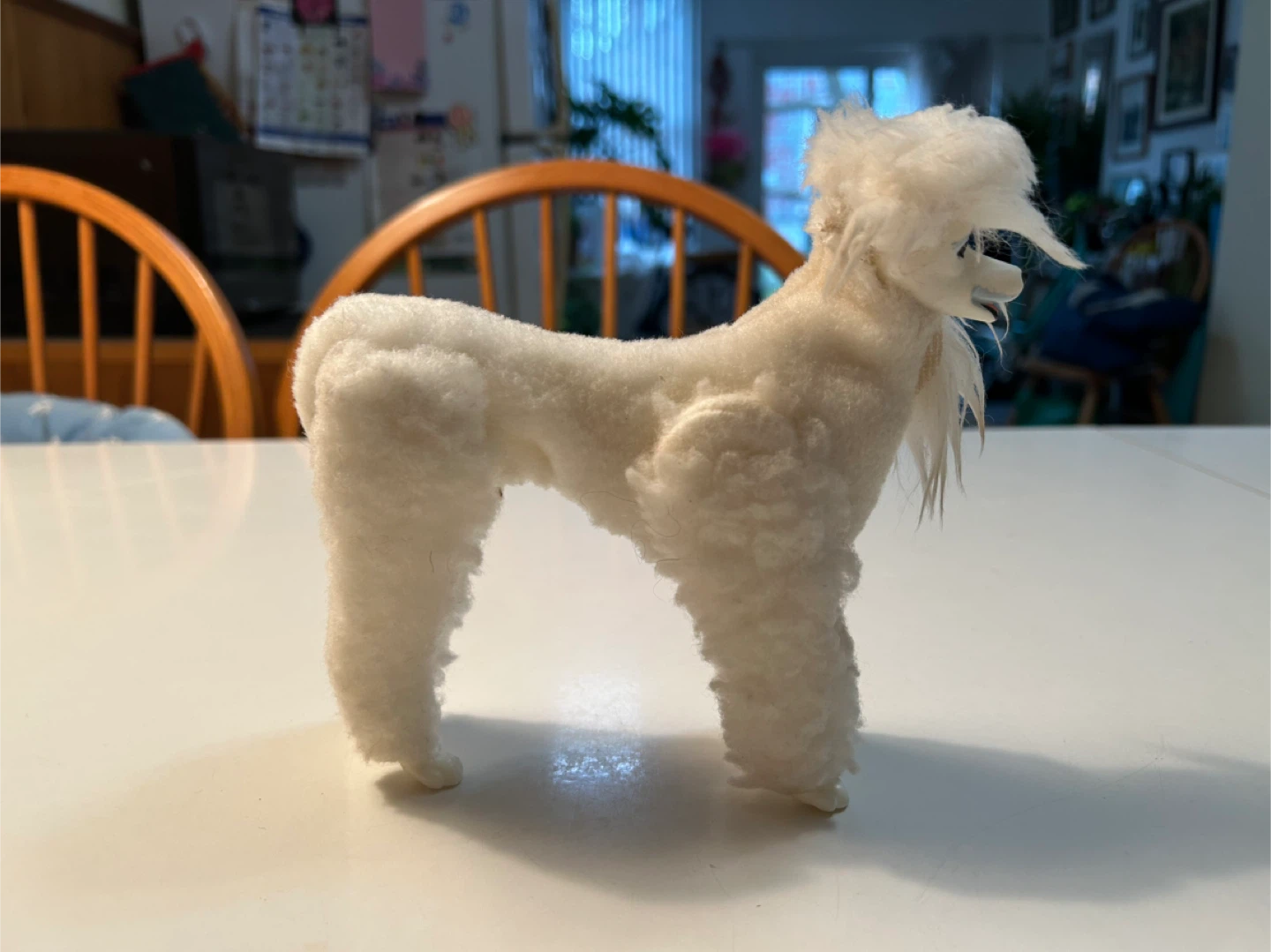 Vintage White Poodle Dog Plush