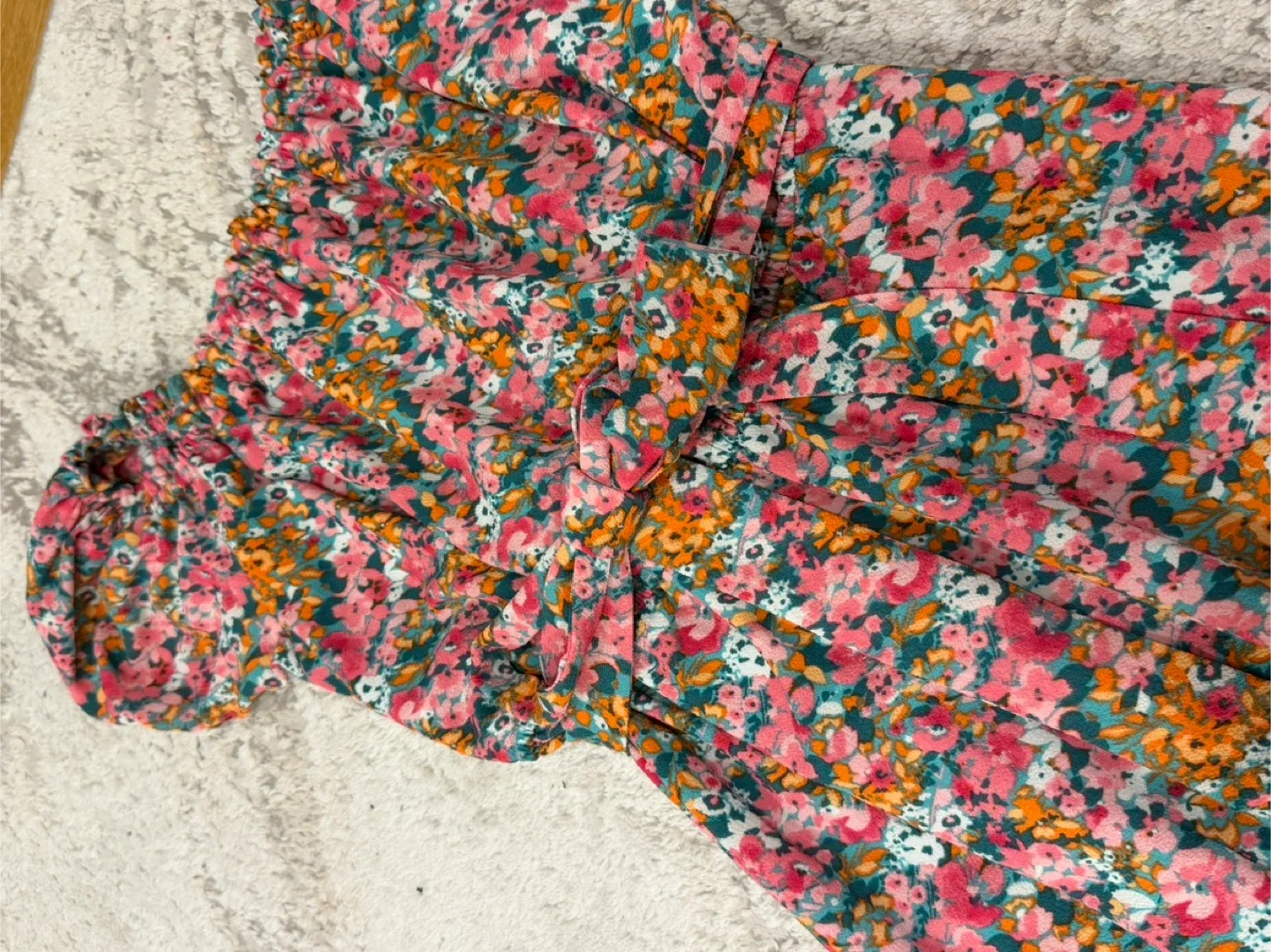 Bar III Women's Floral-Print Off-The-Shoulder Dress sz S image indicator(8)