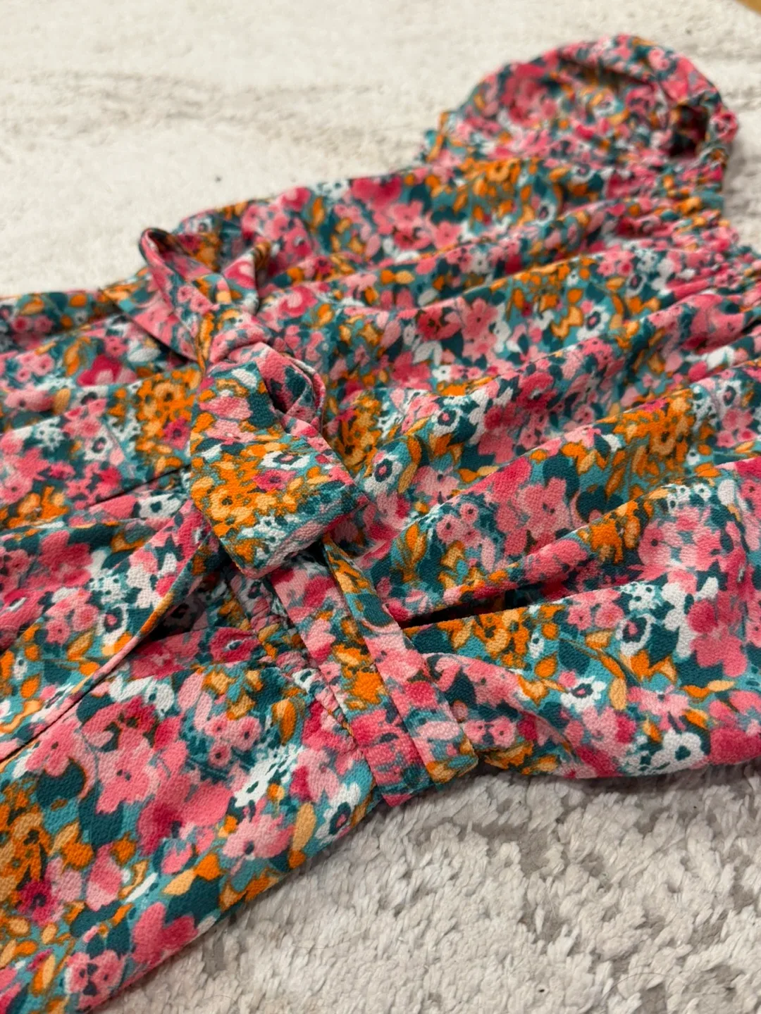 Bar III Women's Floral-Print Off-The-Shoulder Dress sz S image indicator(7)