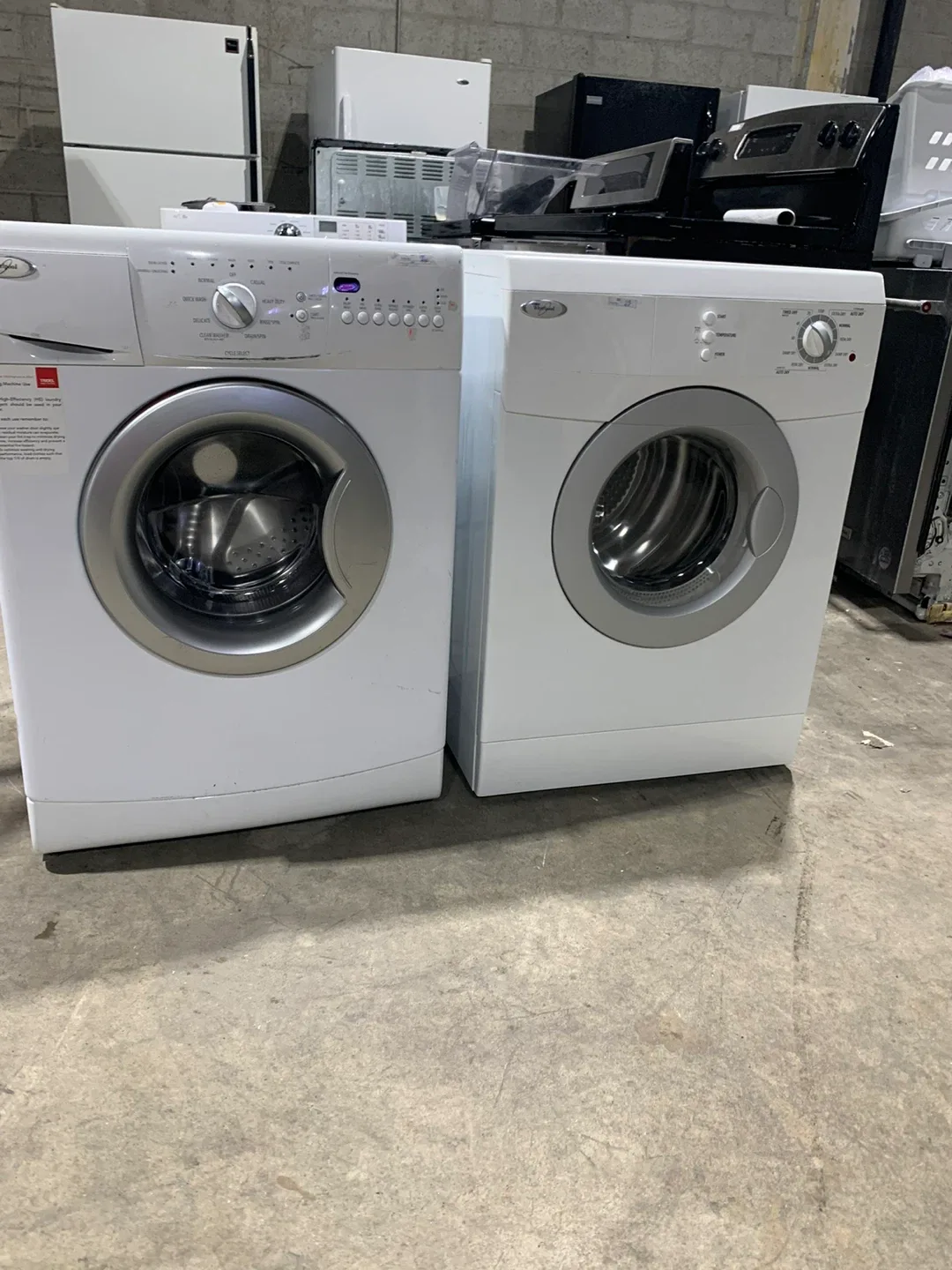 Whirlpool Washer & Dryer Set - White -550/- only image indicator(2)