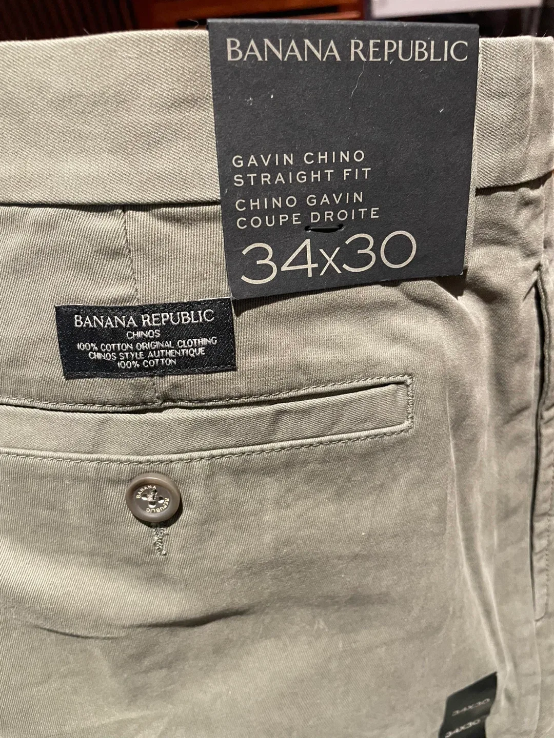 Banana Republic Gavin Chino Pants 34x30