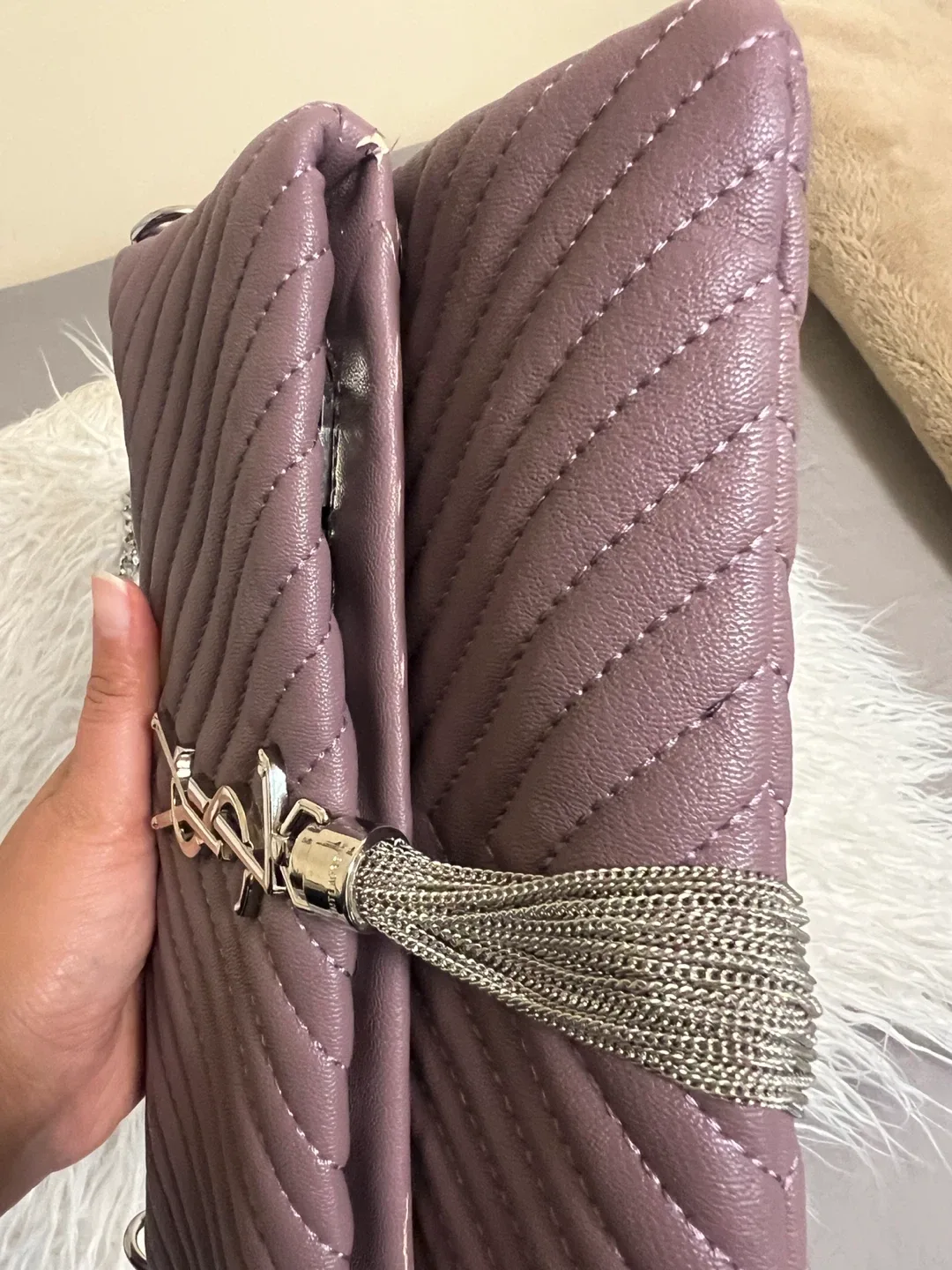 Saint Laurent YSL Monogramme Tassel Chain Bag image indicator(3)