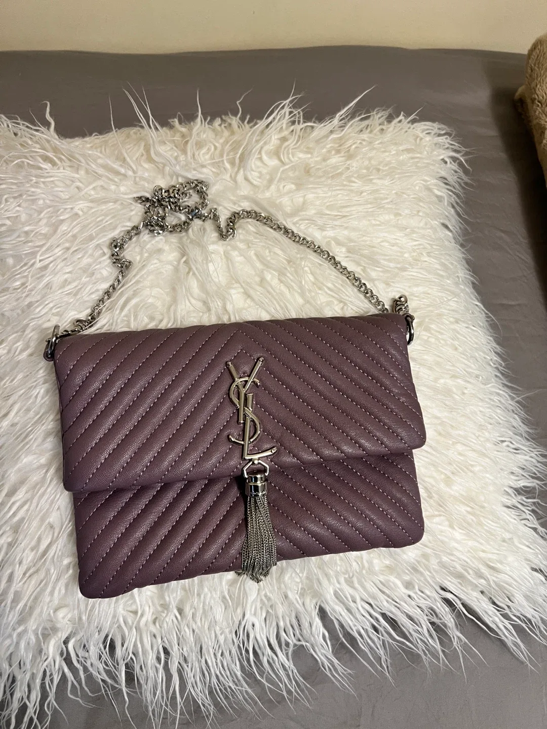 Saint Laurent YSL Monogramme Tassel Chain Bag