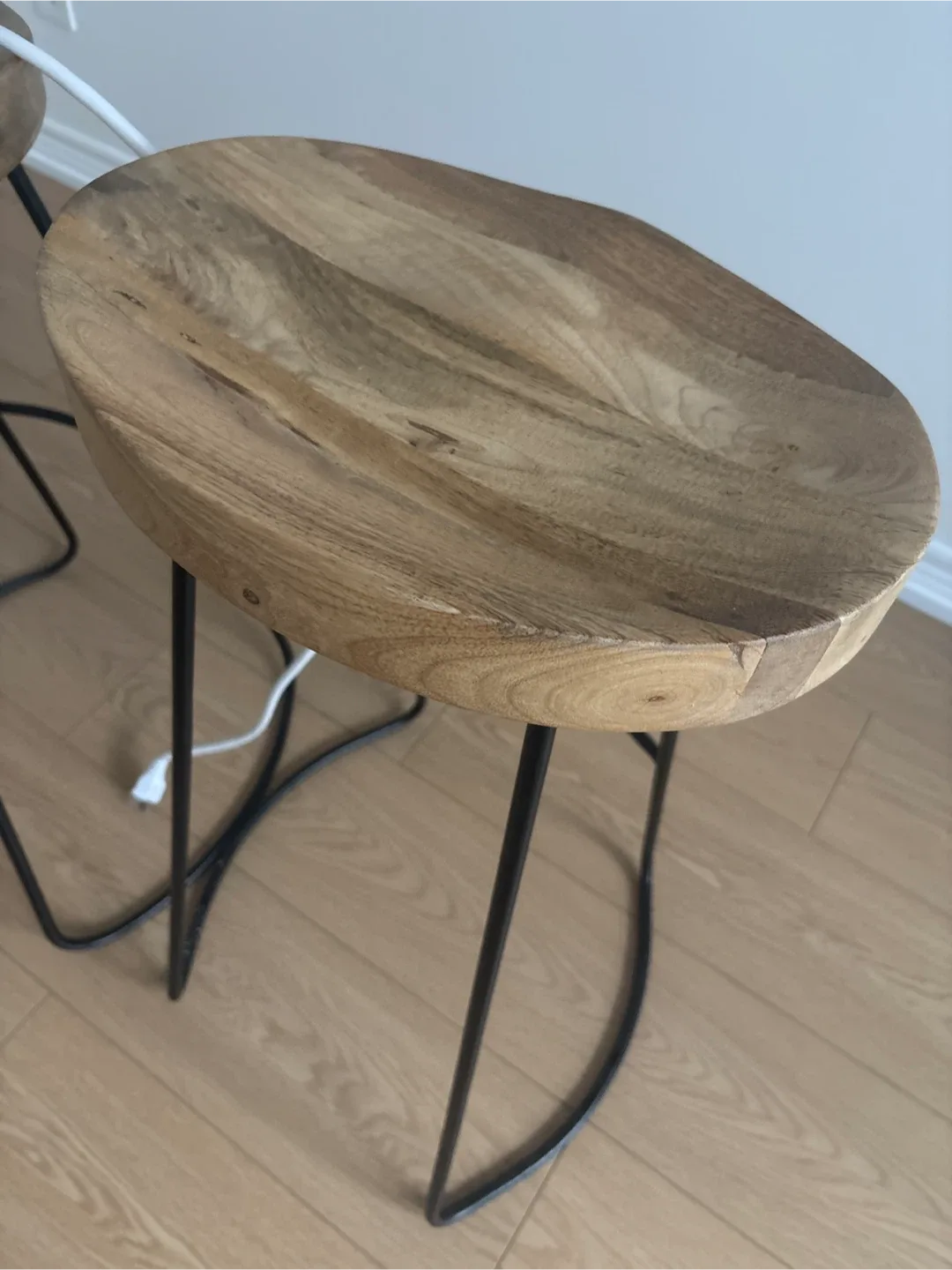 Wood and Metal Bar Stool