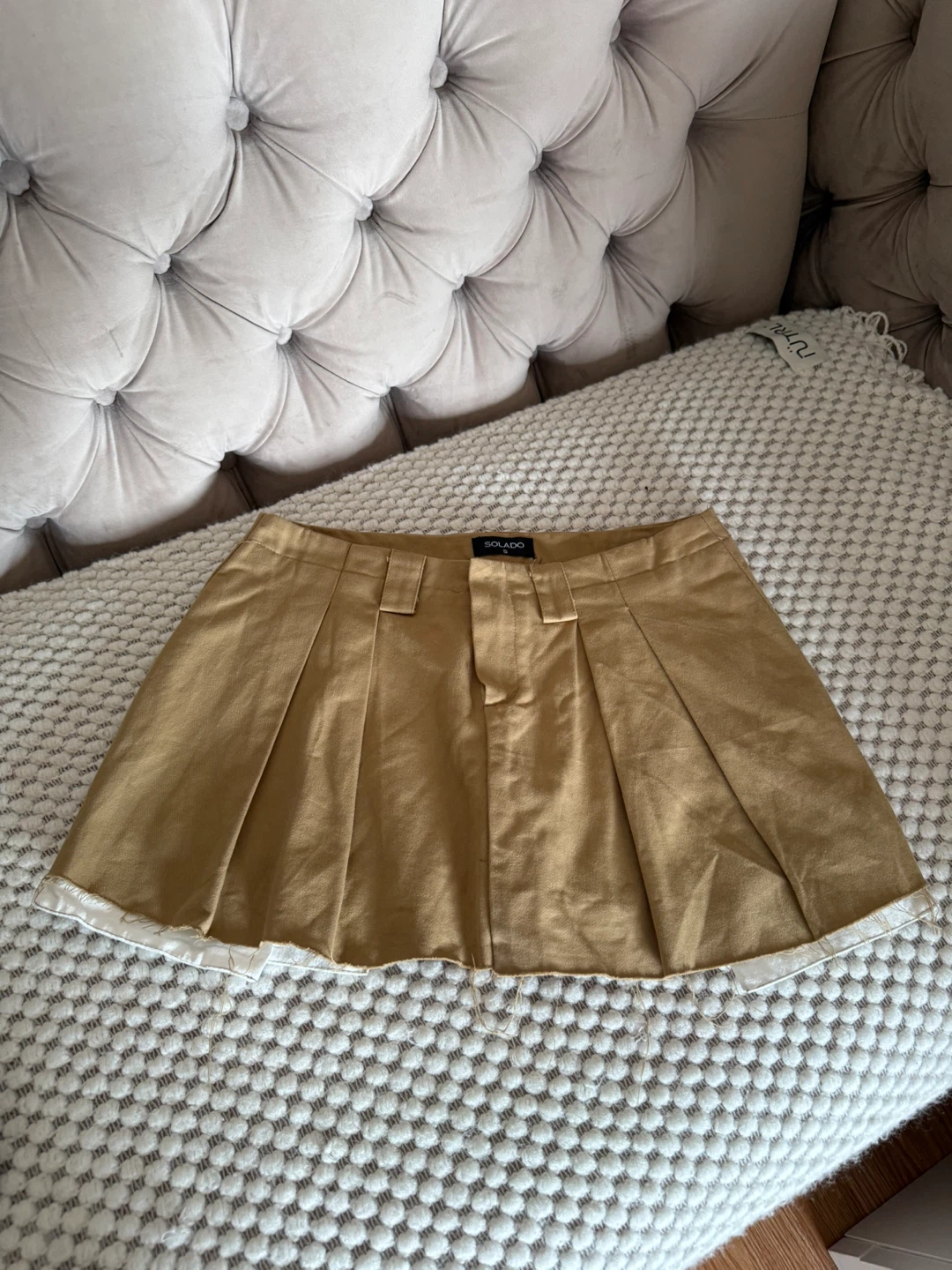 SOLADO Brown Mini Skirt - Size S